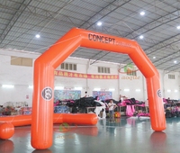 Arche gonflable publicitaire extérieure à double jambe pour départ/arrivée de course, certifiée CE, avec pompe électrique pour événements