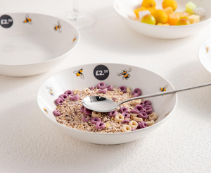 Tazón de Cerámica Clásico Ecológico con Diseño de Abejorro de Dibujos Animados, Tazón de Porcelana Blanca para Ensalada y Arroz, Venta al por Mayor para Bodas y Uso Comercial - Product Image 2