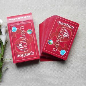 JP124 carte da gioco stampate personalizzate-dov' è il gioco di <span class=keywords><strong>domande</strong></span> Moldova <span class=keywords><strong>per</strong></span> uso familiare - Product Image 2