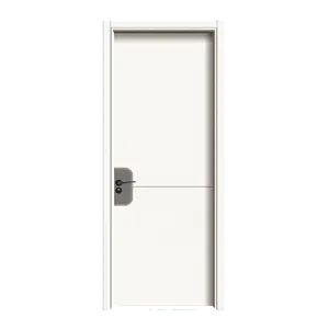 modern interior white sound insulation flush type wood doors security wooden double design door for living room