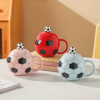 Offre Spéciale – Tasse de football en céramique mignonne de 400 ml avec cuillère, compatible micro-ondes, idéale comme cadeau pour les fans de football