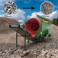 Trommel de criblage minier robuste MTS2050 certifié CE – Cribleur rotatif mobile pour minerai, sable et gravier