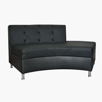 Canapé sectionnel demi-rond en cuir noir de qualité supérieure ensemble meubles canapés uniques à vendre
