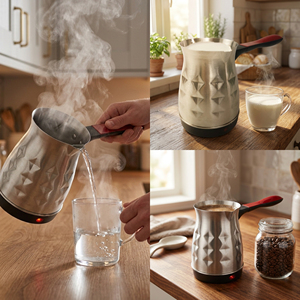 Bouilloire électrique mini 0,6 L, bouilloire à café, chauffe-eau électrique pour le lait, en acier inoxydable, ébullition rapide, arrêt automatique, portable, OEM - Product Image 2