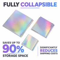 Boîte rigide magnétique pliable holographique OEM ODM, emballage plat pour économiser sur les frais de transport, boîte d'emballage personnalisée pour cadeaux et cosmétiques