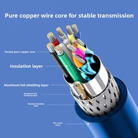 Kabel Ekstensi USB 3.0 Tipe-A Male ke Tipe-A Female Transfer Data Kecepatan Tinggi Berpelindung Mesh Tembaga Bebas Oksigen untuk Komputer