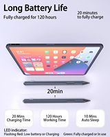 Stylet Fire Max 11 2025 amélioré en aluminium ergonomique antidérapant légèrement hexagonal pour tablette, certifié USI 2.0, 4096 niveaux de pression