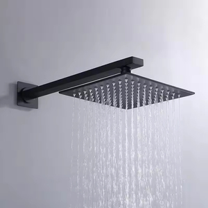 Système de robinetterie mural complet HLK en laiton avec douchette pluie encastrée et robinet de bain chaud, avec cartouche céramique - Product Image 3