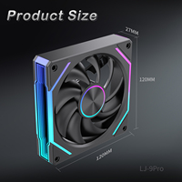 Ventilateur de refroidissement d'air Lovingcool, nouveau style, 120 mm, noir et blanc, ventilateurs de refroidissement d'air RGB, ventilateur de boîtier, refroidissement d'ordinateur de jeu