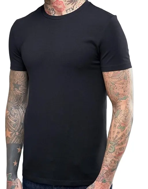 Kingyoung оптовая продажа черный Оптовая Прямая доставка с коротким рукавом 2 предмета в упаковке облегающая футболка с круглым вырезом и сохранить пустая футболка для мужчин