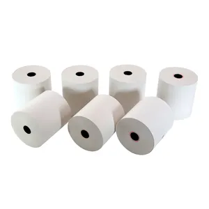 נייר קופה תרמית דוגמאות חינם 48 גרם מדגם חינם 80*75 מ""מ מכונת קופה אחת ליבת פלסטיק גליל נייר תרמי 80 X 70