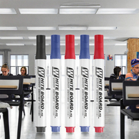 Marqueur effaçable à sec rechargeable YOOHOO, grande capacité, tableau blanc, faible odeur, encre rouge/bleue/noire, 15*2mm, école