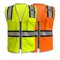 Gilet di Sicurezza ad Alta Visibilità Glory con Nastro Riflettente Argentato per Lavoro e Sicurezza