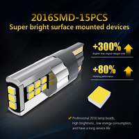 T10 LED Autolicht 2016 15SMD Auto Blinker Seitenbeleuchtung Kennzeichenleuchte Positionsleuchte 168 194 W5W Hochleistungs-Canbus Fehlerfrei
