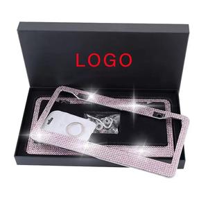 Bling Bling Hoge Kwaliteit Luxe Zinklegering Auto Kentekenplaathouder Afdekking voor Autodecoratie - Product Image 3