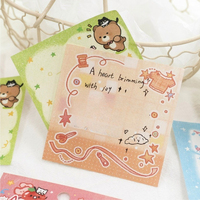 100 Lembar Sticky Notes Per Paket Seri Kenangan Masa Kecil Dekorasi Jurnal DIY yang Lucu dan Bahan Latar Belakang Kolase