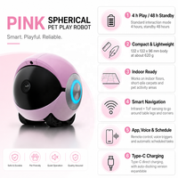 Jouet interactif intelligent pour animaux de compagnie, robot interactif pour animaux de compagnie, robot pour chat et chien avec fonction de croisière automatique, évitement des obstacles, contrôle par application
