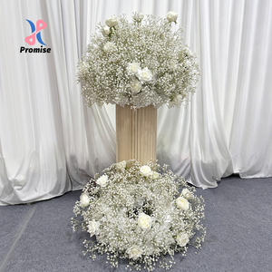 ดอกยิปโซฟิลลาสีขาวรูปทรงเมฆสำหรับตกแต่งงานแต่งงาน  จัดดอกไม้ประดิษฐ์สำหรับงานแต่งงานสไตล์มินิมอล  สวยงามสง่างามด้วยสีขาวบริสุทธิ์ - Product Image 1