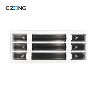 Difusor lineal de techo de aluminio de diseño moderno Rejilla de ventilación de aire Suministro de fábrica Cualquier ranura Cualquier tamaño para aplicación en exteriores - Product Image 1