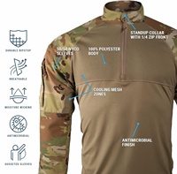 T-shirts tactiques à manches longues pour hommes, respirants, durables, camouflage personnalisé, col rond, toile ripstop élastique, chasse en plein air