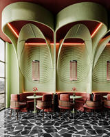 Restaurant-Esstisch-Set mit 2 Stühlen, Sitzbank, Stoffsofa, Bankettbank, Hotel-Außenbereich, Modern, Langlebig, Umweltfreundlich