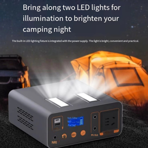 Nouvelle batterie d'alimentation <span class=keywords><strong>portable</strong></span> d'extérieur 220V grande capacité 300W pour panne de courant domestique, <span class=keywords><strong>ordinateur</strong></span> <span class=keywords><strong>portable</strong></span>, batterie d'urgence - Product Image 2