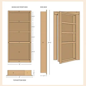Pretty wood Modern Style versteckte Tür benutzer definierte versteckte Bücherregal Tür Home Use Invisible Secret Room Closet Door
