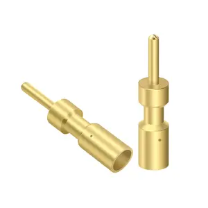 Customize Length Bulk Packaging 2A 12V Gold Plated CNC Single Pin Connector Spring Loaded Contact Pogo Pin