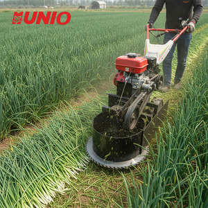 Desbrozadora de arrastre UNIO para vegetales, corte de cacahuetes, zanahorias, ajo, hierba y granos - Alta productividad, 500 mm de ancho de trabajo - Product Image 1