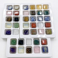 Dés en cristal naturel, cube de pierres précieuses polies, objet de collection pour jeux de table, cadeau pour la décoration de la maison