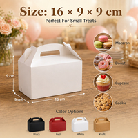 Boîtes cadeaux portables écologiques en kraft, 4 couleurs, vierges, à personnaliser, pour pâtisseries, cupcakes, sandwichs, dragées de mariage et fêtes