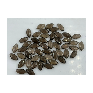 Quartz fumé naturel pierres précieuses en vrac 7x14mm Marquise Briolette perles brin Quartz fumé perles de pierres précieuses chaîne - Product Image 3