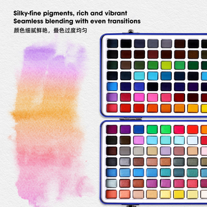 Set Professionale di Colori ad Acqua Solidi Xin Bowen, 72/90/100/168 Colori, Pigmenti Solidi per Artisti con Scatola in Ferro - Product Image 4