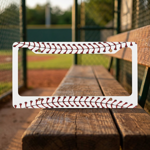 SjasisSportsSpace - Soporte para Matrícula de Béisbol con Diseño de Costuras, Distancia entre Agujeros de 175 mm, Compatible con Coches Tesla y Ford, de Plástico - Product Image 3