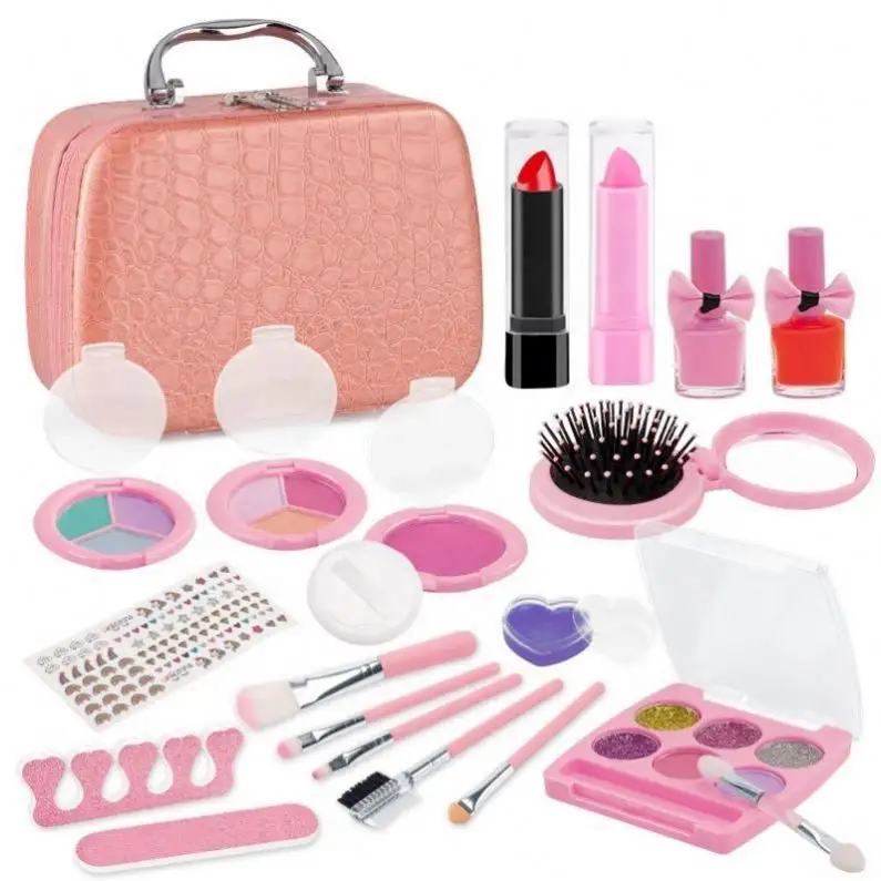 Preço de fábrica make up kit fingir jogar crianças maquiagem para crianças menina crianças cosméticos Beleza Set Brinquedos kit de maquiagem saco brinquedo para a menina
