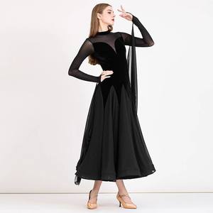 Kostum latihan tari Modern kualitas tinggi kustom gaun <span class=keywords><strong>Waltz</strong></span> latihan dansa Ballroom seksi untuk wanita - Product Image 2