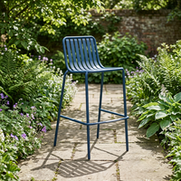 Chaises hautes en alliage d'aluminium avec revêtement anti-UV Hesheng, tabourets de comptoir pour restaurant en extérieur, conception personnalisée tout-en-un