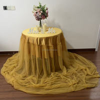 Nouvelle Collection Luchuan : Nappes Rondes en Satin Personnalisées avec Volants et Jupes de Table en Tulle pour Mariages et Événements