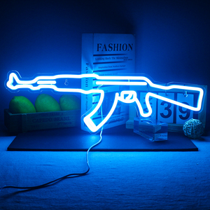 Ineonlife Letrero de neón Pistola de luz Led personalizado AK 47 Super Cool Lámpara de noche colgante Sala de juegos Tienda Fiesta Decoración de pared personalizada - Product Image 5