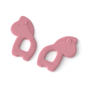 Bpa-סיליקון רך ללא bpa סט קריקטורה זברה חיות זברה של תינוקות נוגעים מזון צעצוע כיתה התינוק טיפול אוראלי גומי - Product Image 3