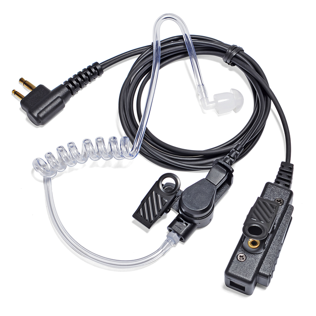 Compatible With Motorola Walkie Talkie With PTT and Built-In Mic Transparent Concealed Sound Tube Earphones for 2 Way Earpiece