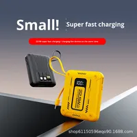Batterie externe compacte portable de grande capacité 10000 mAh au design mécanique, charge rapide 22,5 W, Type-C, pour l'extérieur, micro intégré