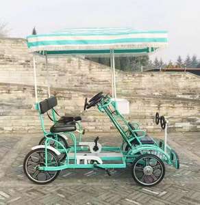 Bicicleta Tándem de 2 Plazas Colorida/Bicicleta Tándem de 4 Plazas con Marco de Acero/Bicicleta Tándem de 4 Ruedas - Product Image 1