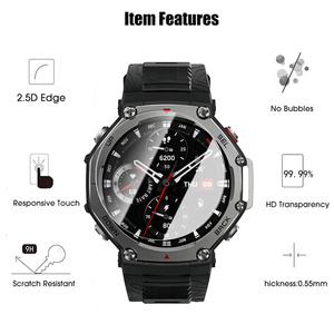 Protector de Pantalla de Vidrio Templado Sin Burbujas para Reloj Inteligente Amazfit T-Rex 3/T-Rex 3 Pro, Accesorios para Reloj - Product Image 3