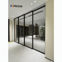 Portes coulissantes DEEZON AS2047 en aluminium à rupture de pont thermique, cadre étroit, double vitrage, isolation phonique, cloison pour bureau