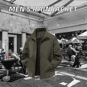 Chaqueta Bomber para Hombre, Elástica, Impermeable, Cortavientos, Impermeable para Exteriores, Cuello en V, Patrón 3D, Estilo Urbano, 100% Invierno, Frente - Product Image 2