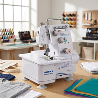 Machine à coudre interlock à double aiguille JUKKY 257, conception de corps métallique pour la production de vêtements, utilisations domestiques et industrielles