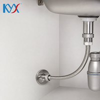 Tuyau ondulé flexible en acier inoxydable de 1/2 pouce pour la connexion de l'eau et du gaz dans les installations de plomberie