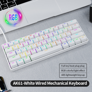 Ak61 Ngân Sách 60% có dây RGB <span class=keywords><strong>Backlit</strong></span> chơi game Bàn phím 61 phím với cơ khí chuyển đổi nhà máy giá - Product Image 5