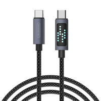 Kabel Lampu Balap LED Aluminium Somostel Wholesales SMS-BJ26 3.3ft 1m Powerline, Kabel Pengisian Daya Tipe-C 27W dan 100W untuk Ponsel